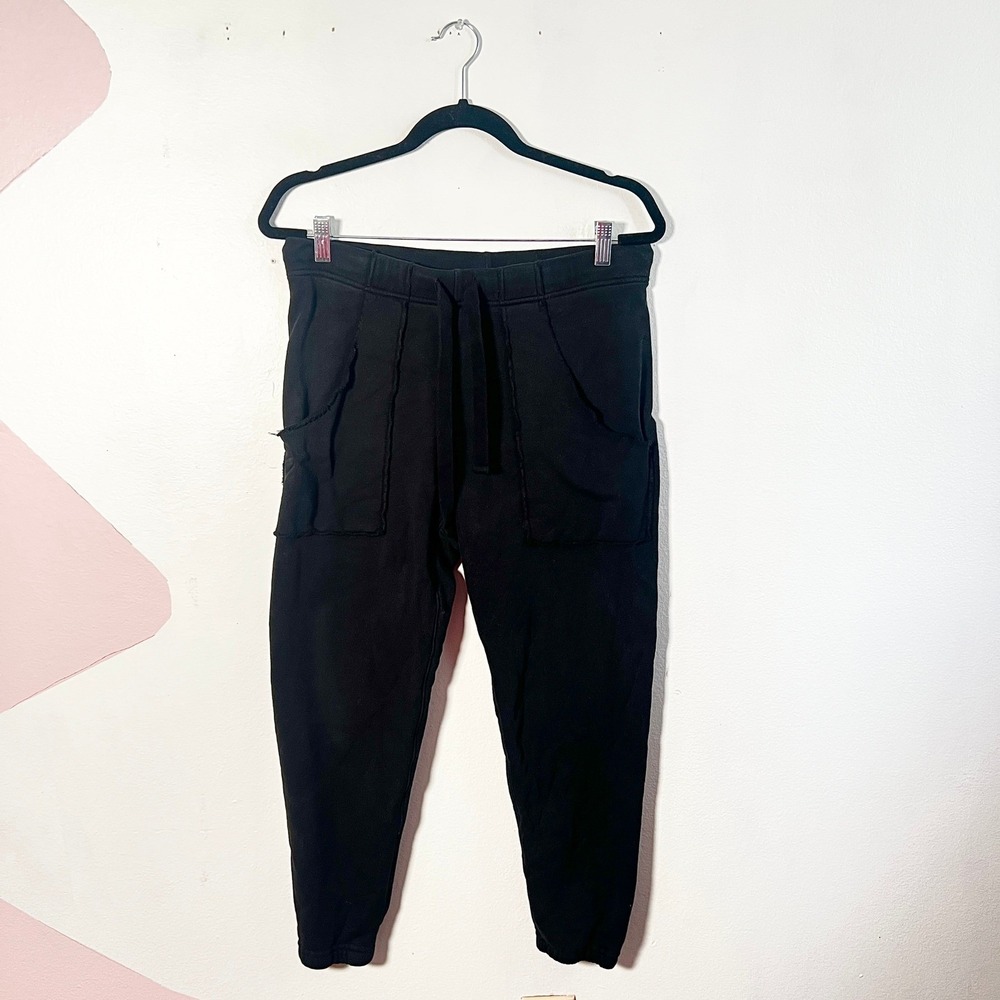 Frank & Eileen Eamon Pants Small Black Joggers Pockets Luxury - Picture 2 of 7